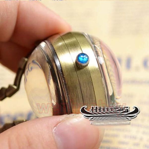 

2020 new arrival lovely transparent roman numerals eyeball mechanical pocket watch pendant necklace chain men women gifts q wmtfmq, Slivery;golden