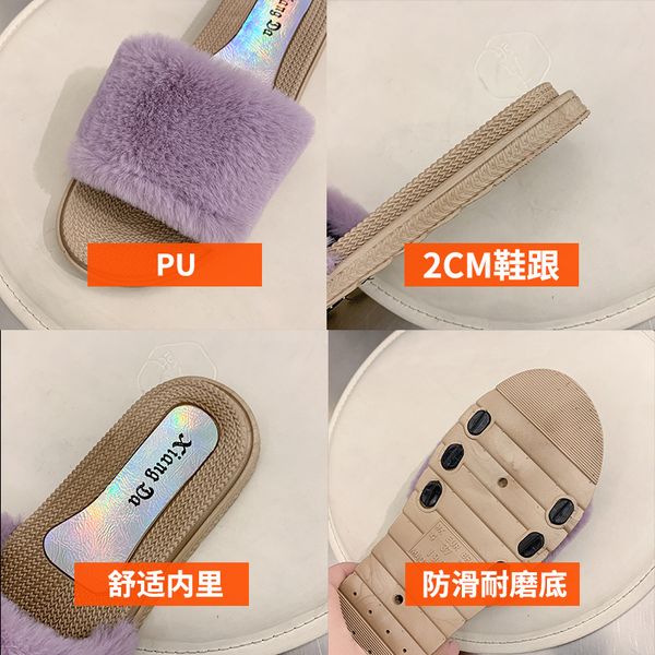 

beige heeled sandals winter woman slipper shoes slippers casual slipers women fur flip flops low slides black luxury 2020 x1020