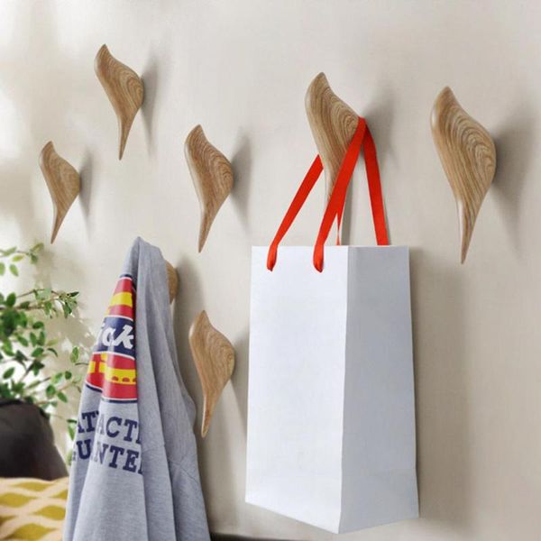 

hooks & rails arrivals bird shape wall home decoration storage resin wood grain rack bedroom door after coat hat hanger hook