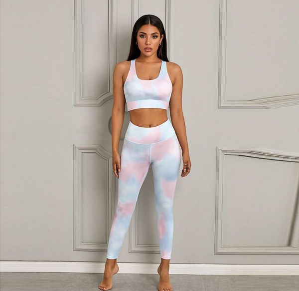 

shiying's new yoga clothes two-piece chest pad all-in-one sports suit women's high-waist trousers and quick-drying fitness clothes