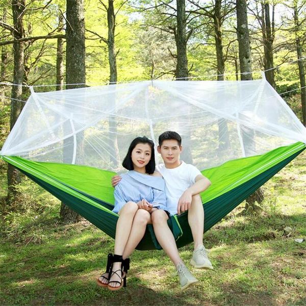 

tents and shelters upgrade hammock with mosquito net double person nylon camping hammocks tree straps carabiners outdoor backyard1