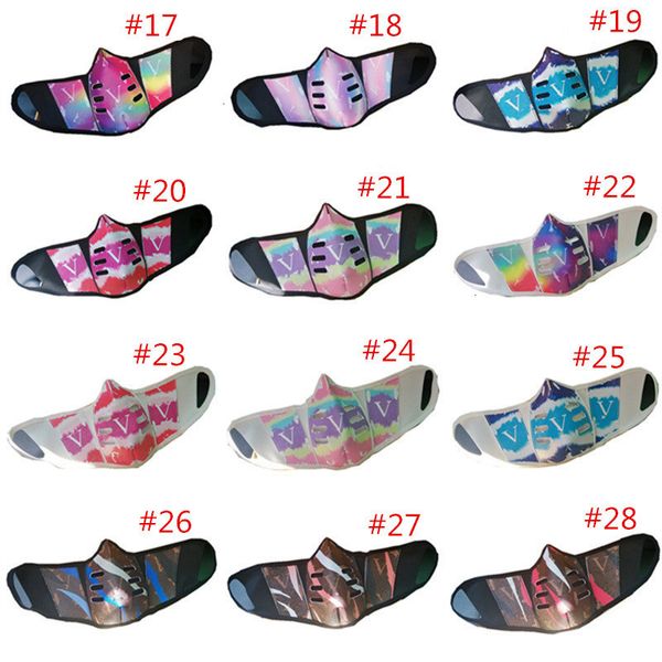 

28styles pu leather face mask dustproof anti-fog fashion print men women mouth masks outdoor breathable proteooutletpjih