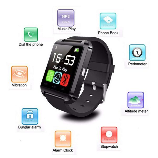 

smart watch u8 neutral, fashion timing, with pedometer,bgt