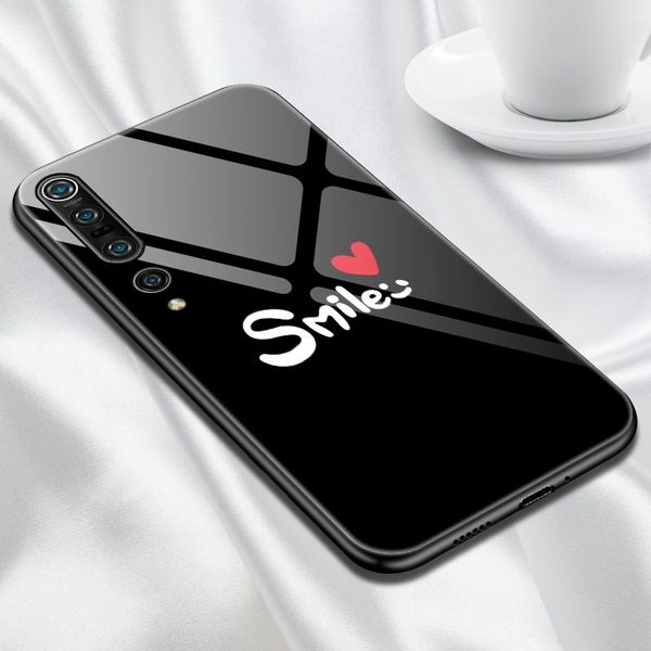

luxury cute heart-shaped tempered glass phone case for xiaomi mi 10 9 t 8 se lite f1 redmi note 10 9 8 wmttib