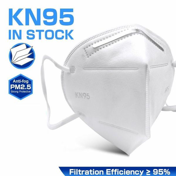 KN95 Mask A prova di polvere di alta qualità PM2.5 Traspirante 95% maschera viso riutilizzabile anti polvere colorato nero bianco grigio blu orecchio maschera