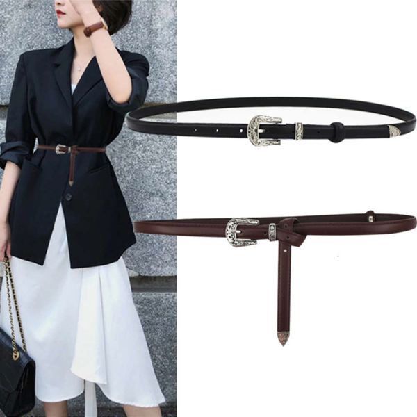 

leather belt, women's dress, suit, fashion and versatile, Black;brown