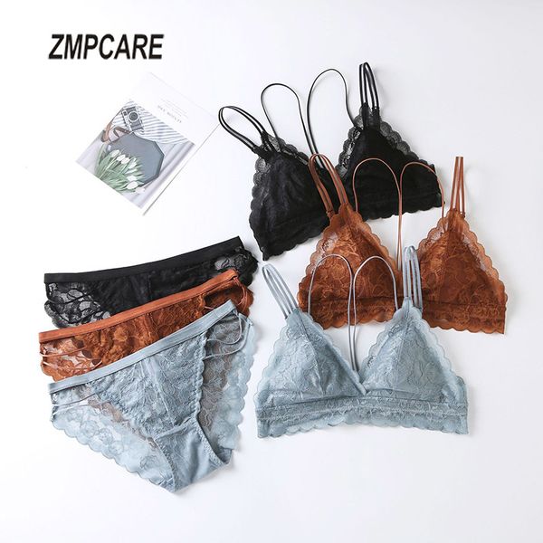 

new lace bra panties set bralette lingerie thin cup brassiere wire bras french women underwear set deep v intimates c1211, Black;white