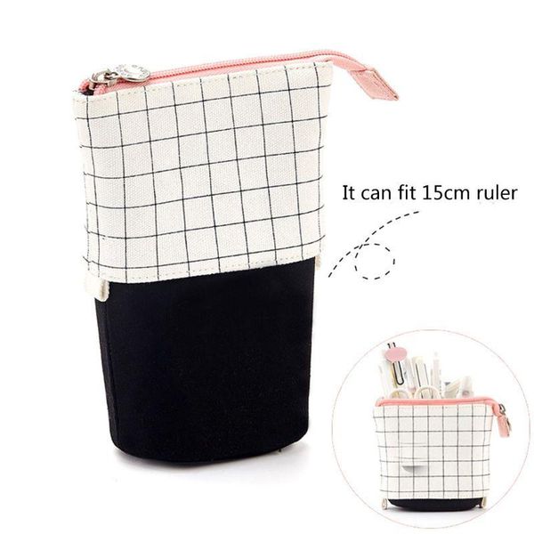 

stand up pencil holder pencil case pen box stationery pouch bag portable for school
