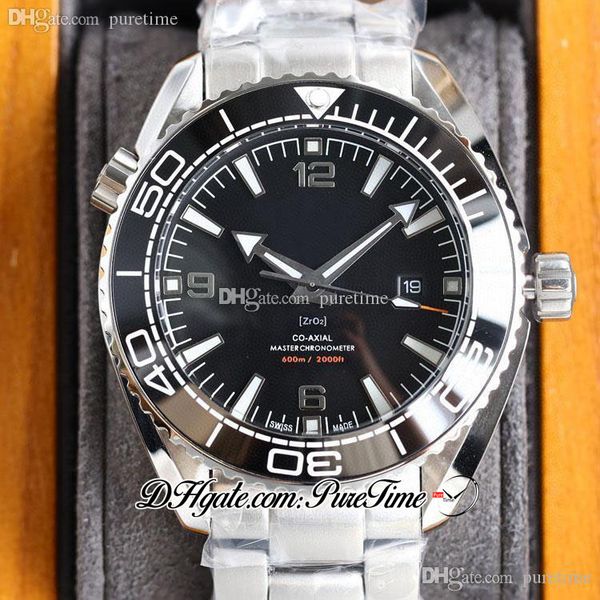 

twf 600m 43.5mm a8900 automatic mens watch ceramics bezel black dial stick markers stainless steel bracelet 215.30.44.21.01.001 super editio, Slivery;brown