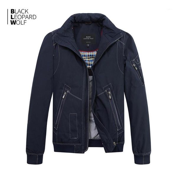 

blackleopardwolf 2020 new arrival spring coat men causal parkas short style down jacket thin cotton mc-170651, Black