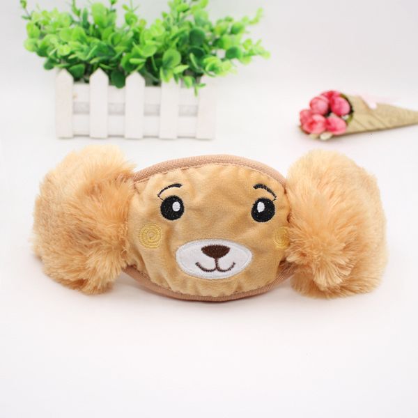 

factory price2 in 1 masks winter kids cartoon bear cotton mask face ear protector covering