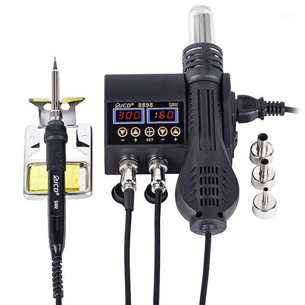

2 in 1 750w air gun lcd digital display welding rework soldering station for cell-phone bga smd pcb ic repair solder tools1