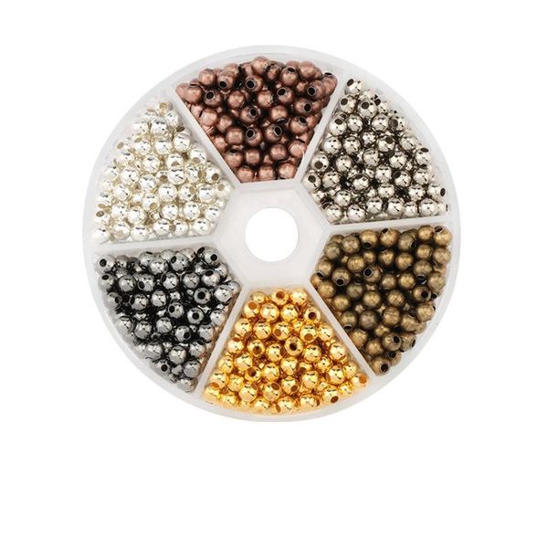 

4mm colorful metal beads round iron beads loose spacer beads for necklace bracelet diy jewelry making accessories 94 qylhea, Black;white