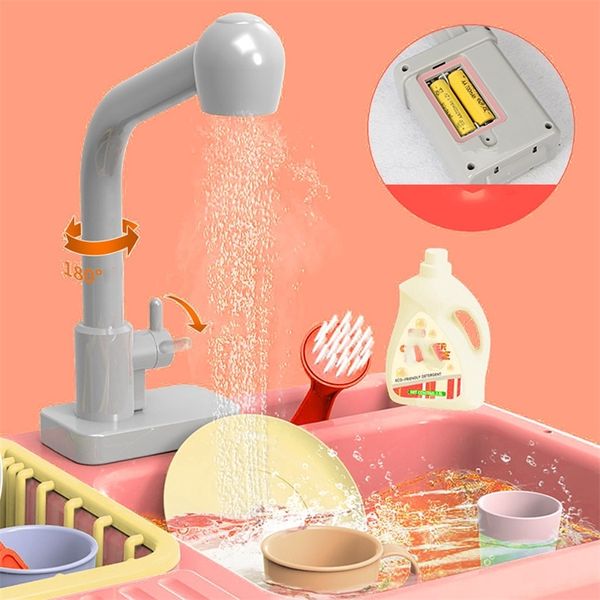 

children pretend role play color changing kitchen toy heat sensitive thermochromic dishwash wash sink kid educational toy m50# y200428