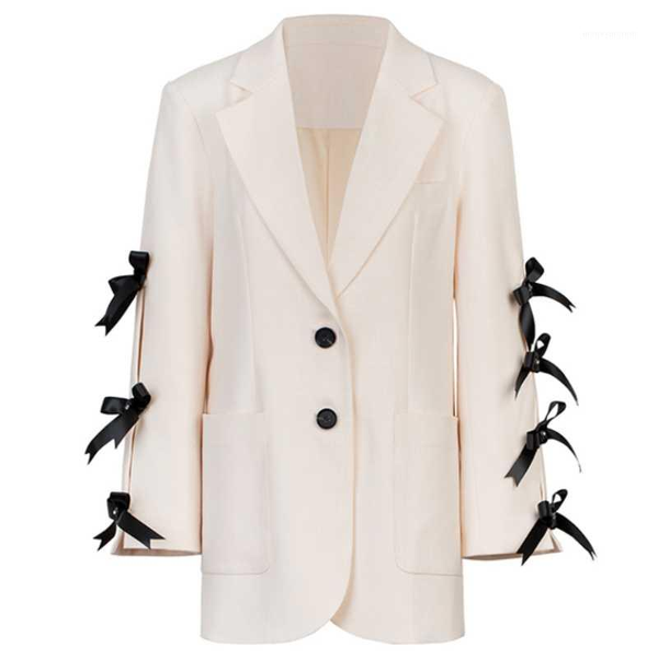 

women's suits & blazers 2021 autumn fashion long-sleeved blazer women notched sweet lady ladies office suit jacket1, White;black