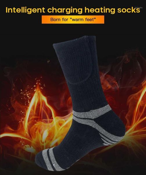 

winter heated socks 3.7v 3 adjustable winter electric heated socks rechargeable battery warmer for outdoor skiing cycling1, Black