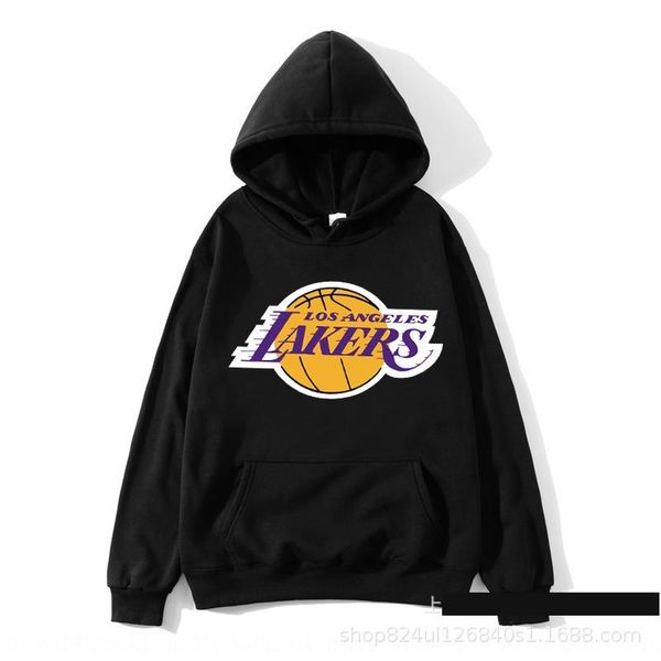

i864q 2020 fashion sweater autumn and winter men's lakers baseball men's hooded baseball jacket sweater jacket fleece fashion