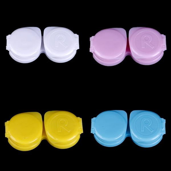 

1 set lr contact lens case container material box portable protector holder random color 1 set h wmtpfi