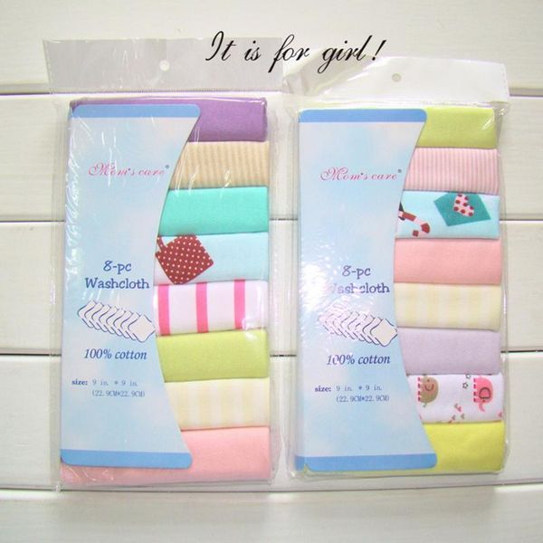 

towels & robes dhl 50set 8pcs/set baby infant born towel washcloth bathing feeding wipe handkerchief face small