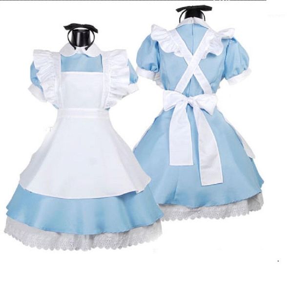 

aprons lolita princess maid dresses fancy apron dress outfits uniform anime cute costume stage performance kitchen clothes1