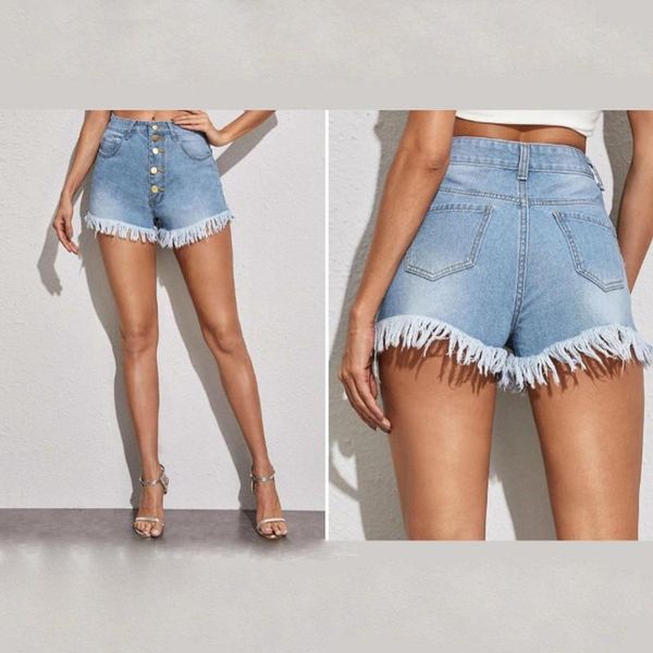 

women's jeans casual all-match fashion slim slimming shorts women spring summer high waist vaqueros mujer ropa denim 2021, Blue