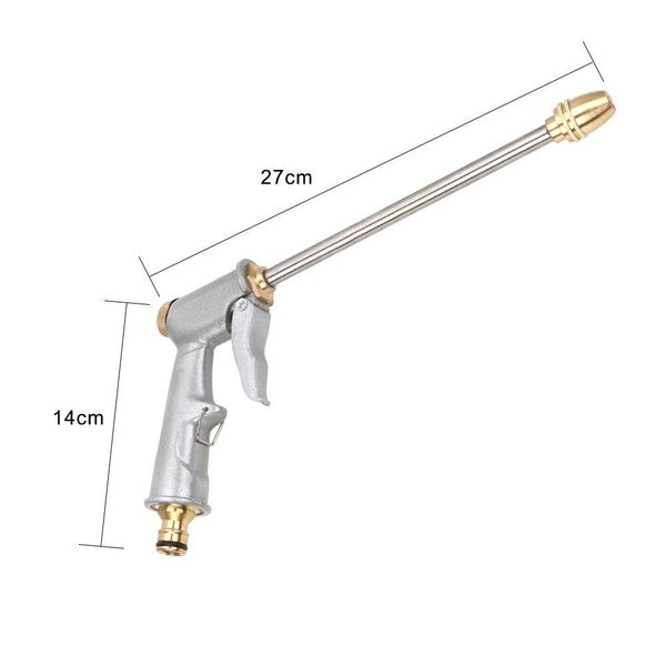 

leepee 27cm water gun silver garden water jet washer spray car washing tools high pressure power washer high pressure water gun h jllfms