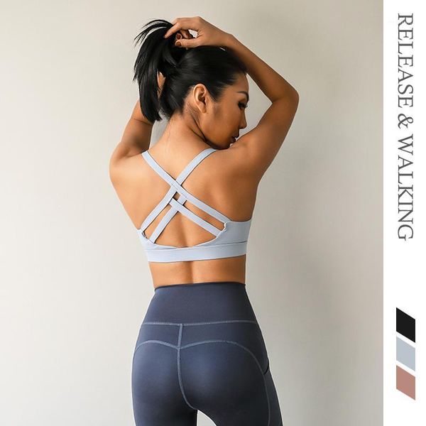 

gym clothing r&w cross beauty back women deep v hip up sports bra fitness workout tight bras womens gather underwear brassiere1, White;black