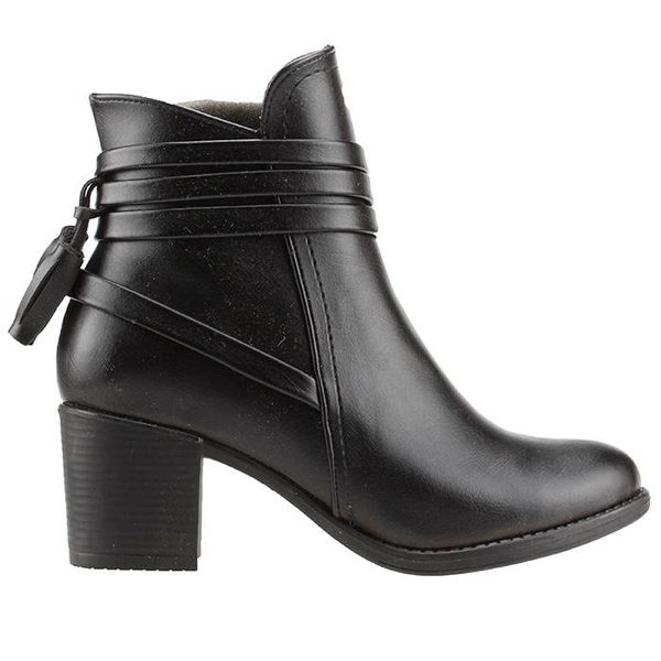

boots ayakland 8422-832 skin black 6cm heel women shoes