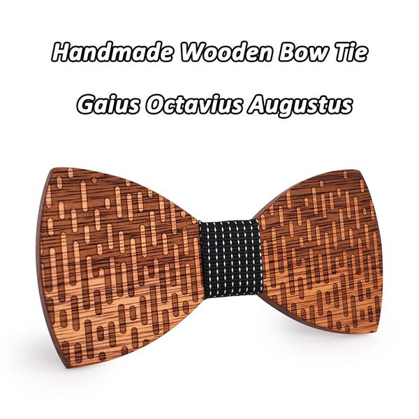 

mahoosive wood bow tie wedding decoration handmade wooden bow ties with case ultra-light fashion q wmtgwy, Black;gray