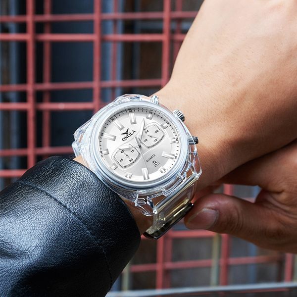 

seller on douyin fashion trend online celebrity plastic student womens watch mens waterproof tape quartz watch fashion design, Slivery;brown