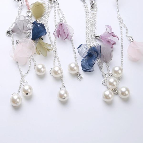 

women headband pearl lace flower head band earrings hairband hair hoop with dangle earring headdress hair accessories h sqcfcx, Black;brown