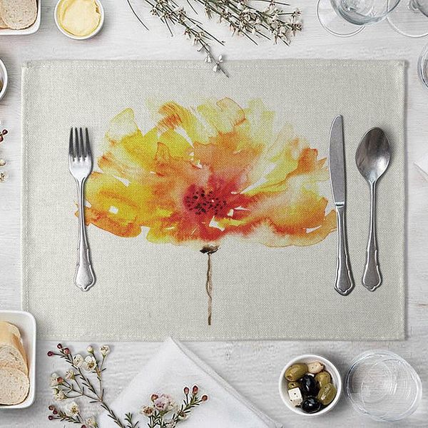 

северная цветочная печать placeemat хлопковое белье старинные посуда изоляции изоляции стола для столового стола украшения северного цветов