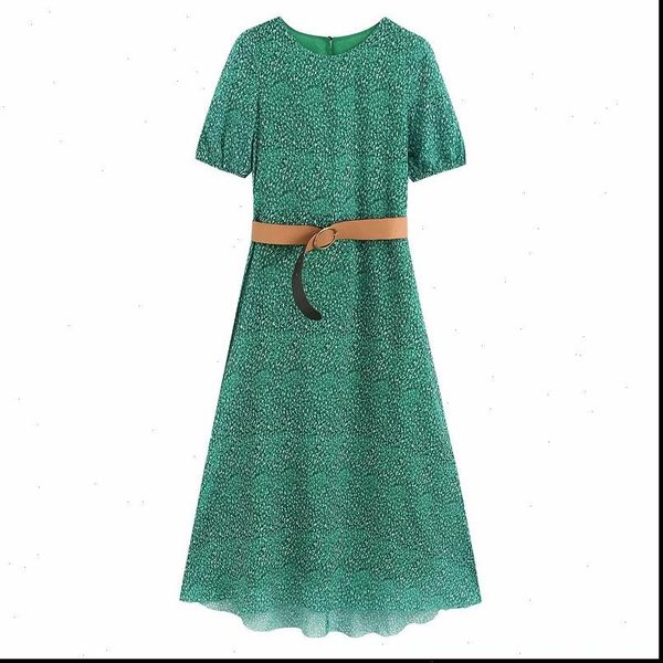 

new women vintage o neck short sleeve buckle printing casual slim chiffon dress ladies vestidos chic straight dresses ds3401, Black;gray