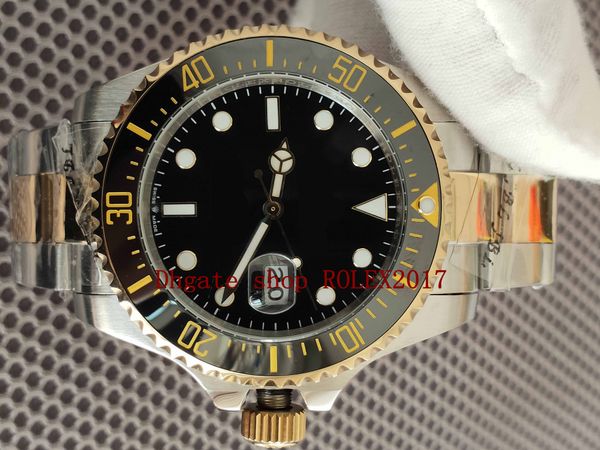 

mens superlative mountaineering basel world 43mm two tone gold automatic 2813 movement ceramic bezel 126603 watches diving with 316l watches, Slivery;brown