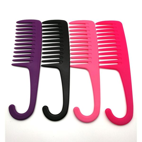 

big teeth heat-resistant large wide tooth comb detangling hairdressing reduce hair loss comb salon styling tools q jllbxi, Silver