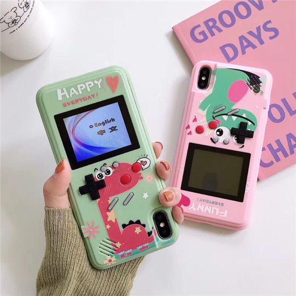 

retro game console case for iphone 11 pro max xr xs 8 full color display 3d phone cases classic tetris game cover izeso fy7224