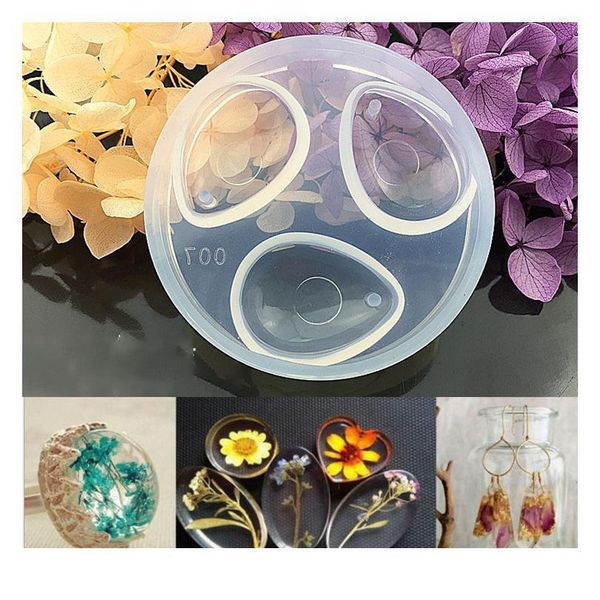 

geometric earrings resin mold for diy jewelry pendant charm making sile moulds geometric bbybwy, Black