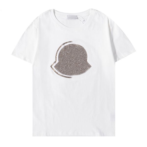

21ss designer tide t shirts chest letter laminated print short sleeve high street loose oversize casual t-shirt 100% pure cotton for men an, White;black