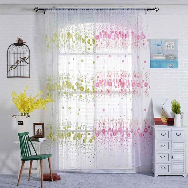 

curtain & drapes lovely sunflower pastoral tulle curtains window panel sheer cortina para sala for living room bedroom cortinas dormitorio