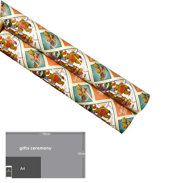 

5070cm wrapping paper by multicolored laser birthday decoration film trendy bear wedding christmas gift paper 2020 design bbygup