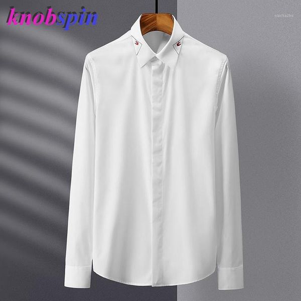

brand business male dress shirt long sleeve slim casual chemise homme cotton shirts men plus size -4xl1, White;black