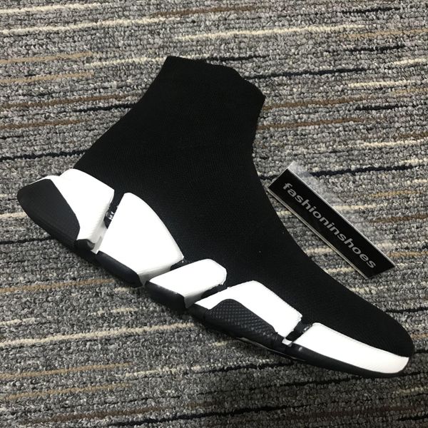 

new luxurys designers shoes speed trainer sock sneakers boots women speed runner outdoors casual flat graffiti vintage men speed 2.0 sneaker, Black