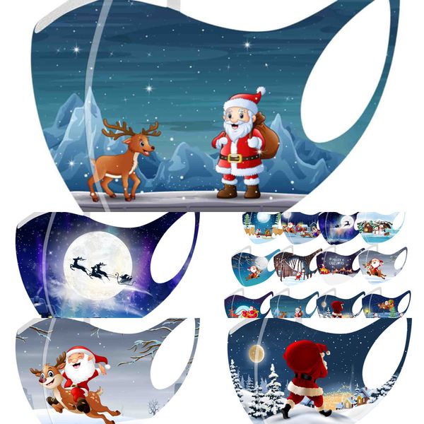 

mask christmas house decoration santa designer ice silk printed face masks men women dust-proof haze facemaskgrea79eudd79eu