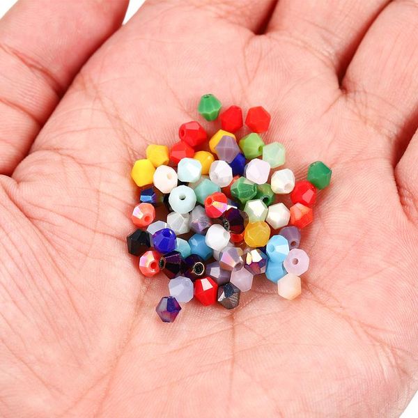 

200pcs/lot 4*4mm be shape crystal glass bead loose spacer bead for diy jewelry making bracelet necklace accessories bbyzgy