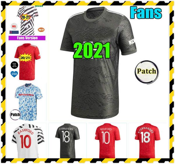 

20 21 версия игрока pogba rashford sancho fernandes manchester soccer united jersey utd 2020 2021 футбол кит джерси рубашка мужчины набор, Black;yellow