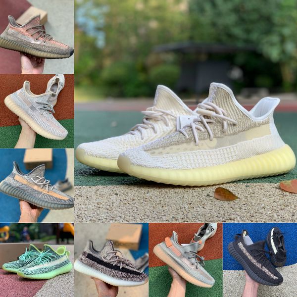 

new kanye west v2 reflective desert sage yeezreel natural fade asriel tail light flax zyon cinder mens running shoes women designer sneakers