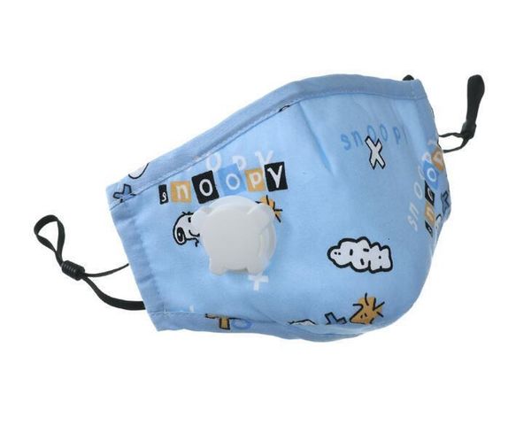 

factory cartoon quality kids mask children cotton face masks with active carbon filter breather valve pm2.51