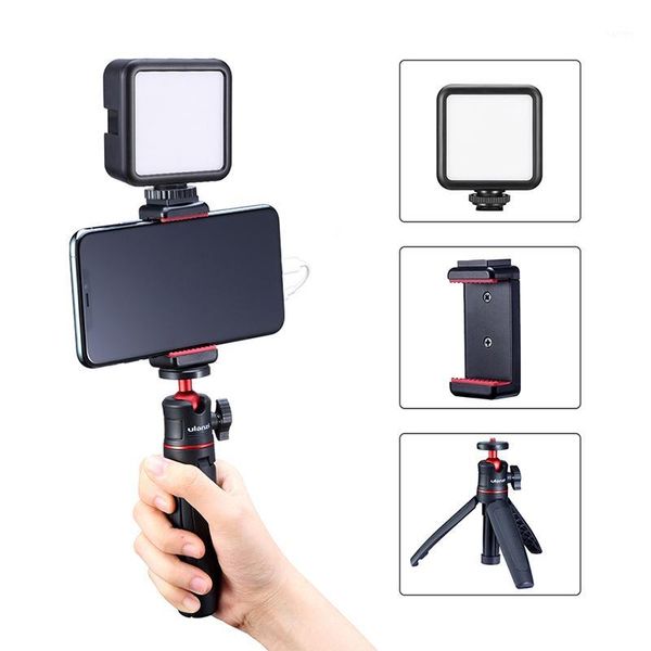 

ulanzi st-07 cold shoe phone clip with extendable stick tripod 1/4 screw phone holder to microphone for vlogging1