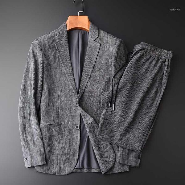 

wrinkle fabric fashion hight quality thin business casual men's suit jacket plus size m  xl 2xl 3xl 4xl1, White;black