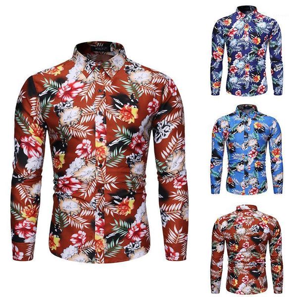 

men's brand new creative personality casual fashion business long sleeve printed shirt streetwear pink shirt1, White;black